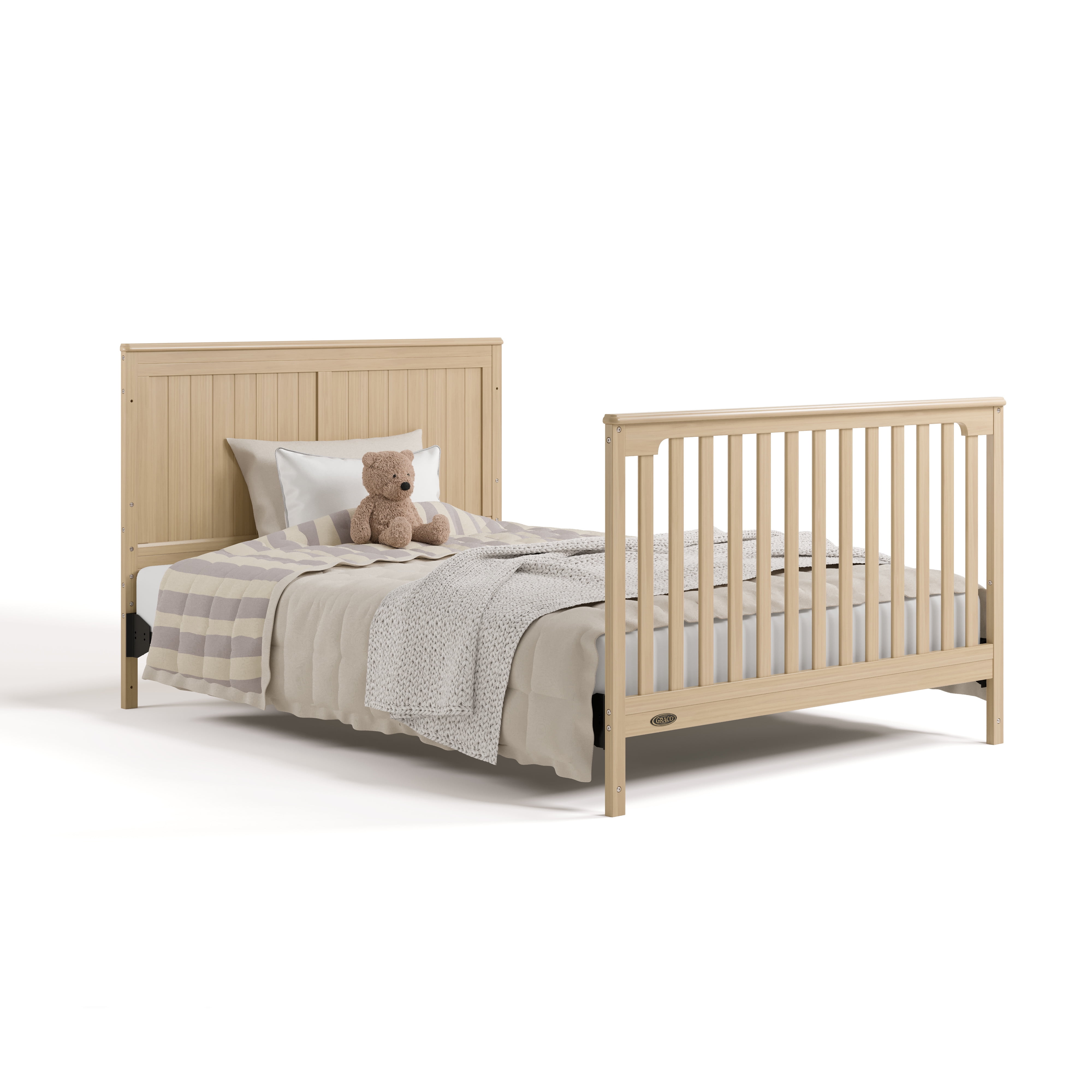 Graco Hadley 5-in-1 Convertible Baby Crib with Drawer, Driftwood