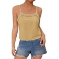 thumbnail image 2 of YVNAURA Womens Double Lined Tank Tops Square Neck Sleeveless Cami Basic Summer T Shirts Double Layer Not See Through Y2K Night Out Trendy 2026, Yellow,M, 2 of 5