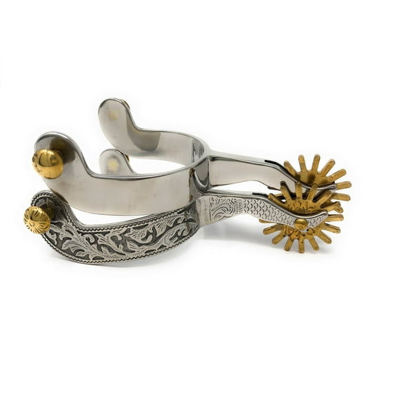 AJ Tack Men's Gal Leg Engraved Spurs