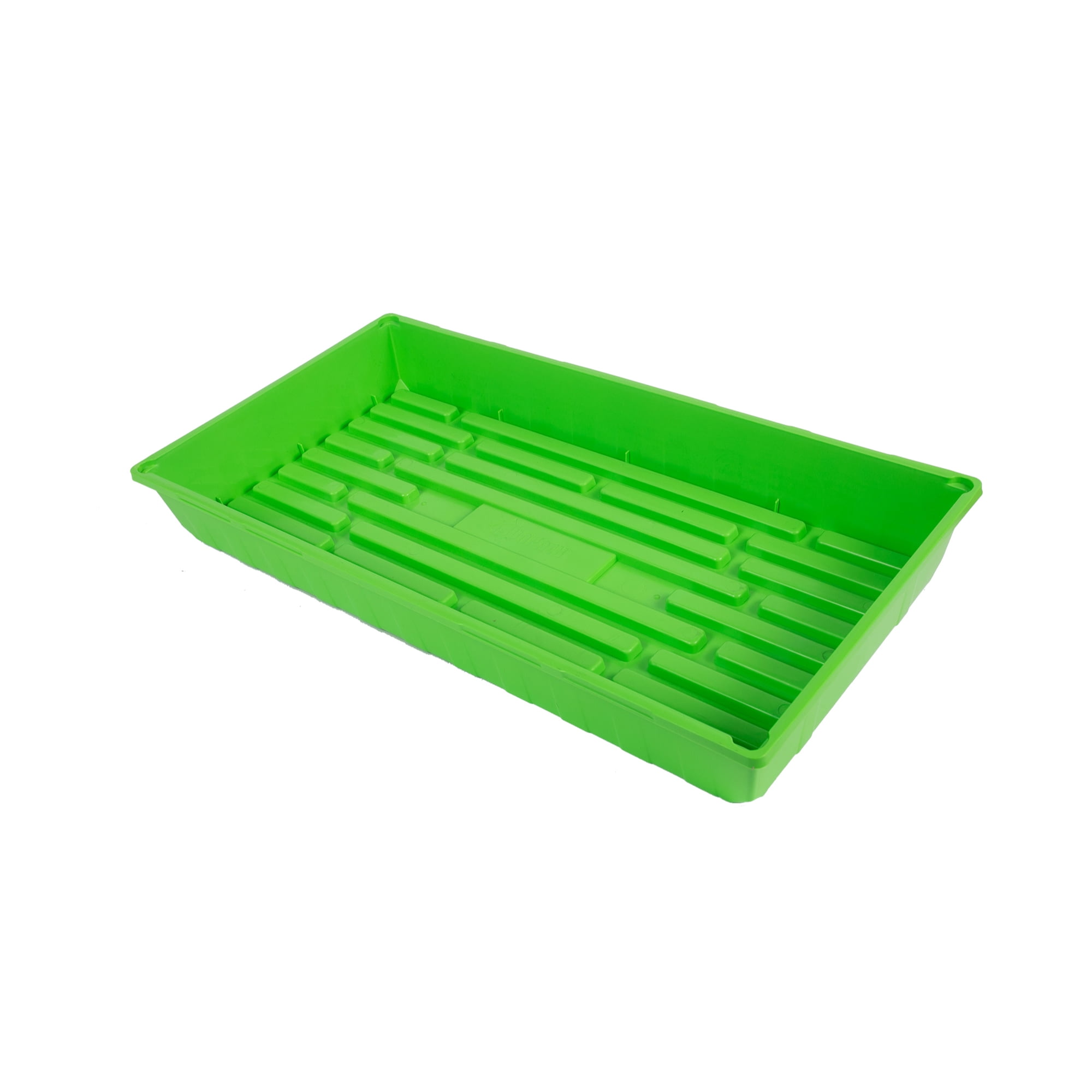 SUNPACK 10” x 20” Mega Plastic Seed Starting Tray, Green, 2.5” - No Drainage Holes, Ideal for Greenhouses or Indoor Gardening - Made of Thick, Strong Plastic