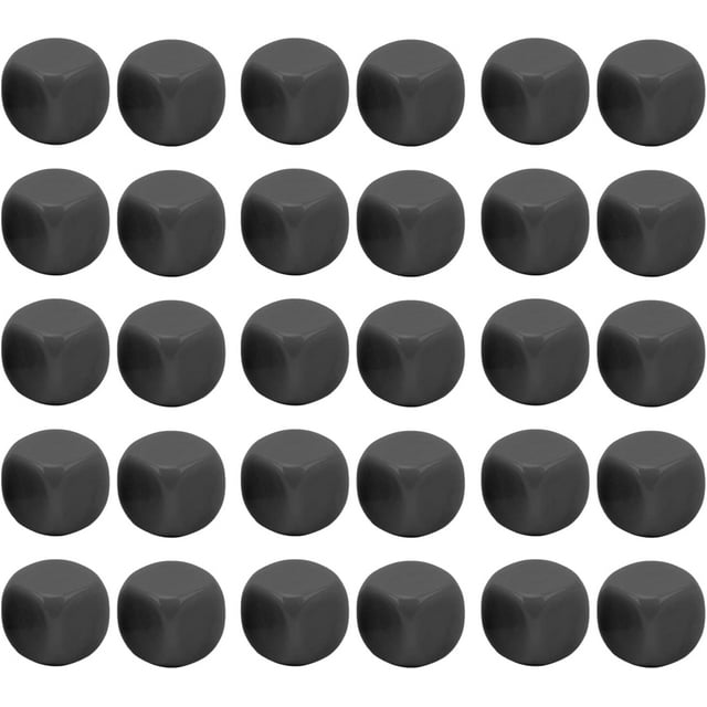 YISITIAN 30PCS Fun Blank Dice Set, 16MM Plastic 6 Sided Round Corners Dice Cubes, Polyhedral Dice Set, DIY Puzzle Round Corner for Classroom Teaching, Board Games, Dices Game, Parties CA919-2797