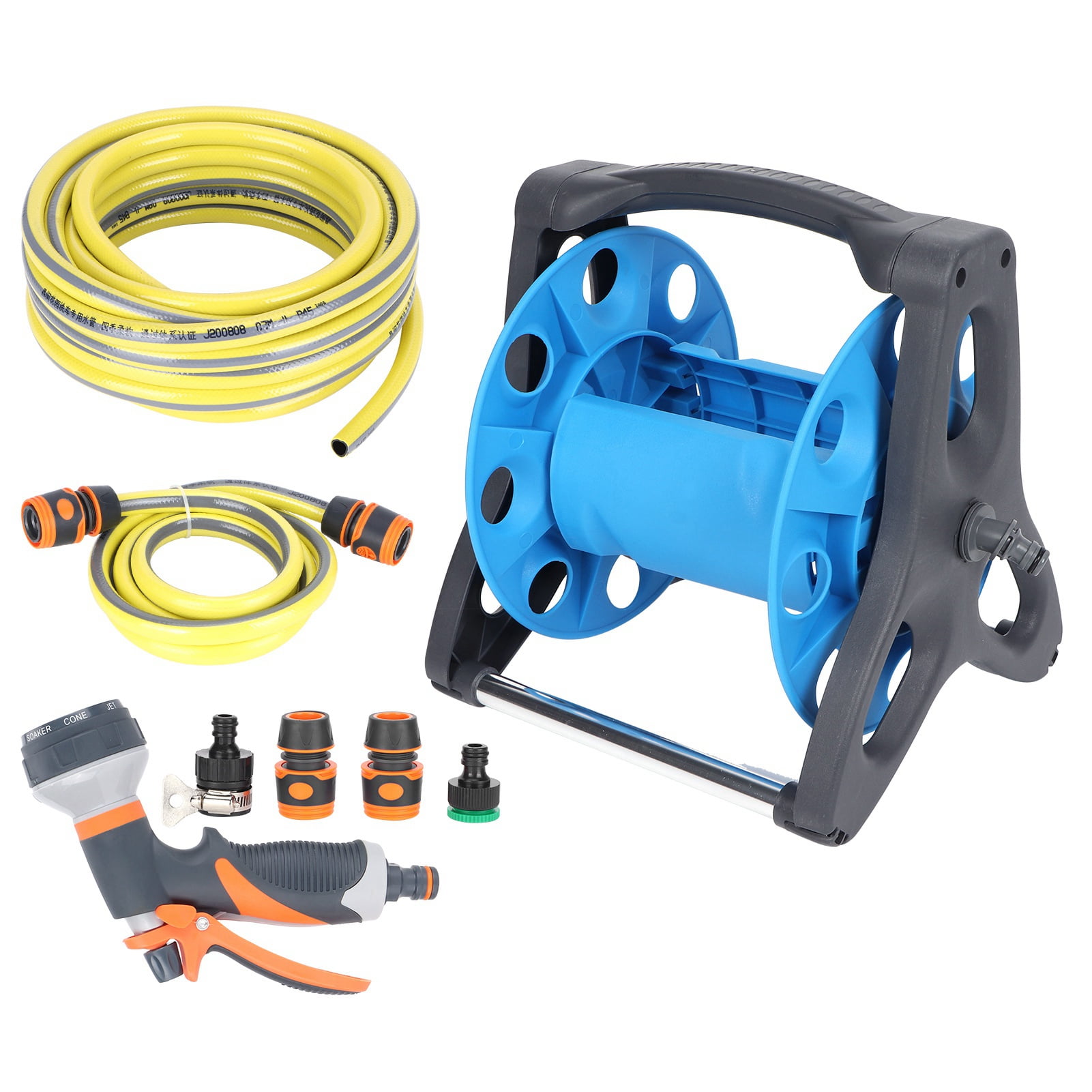 Hose Reel, Water Hose Reel Cart 8 Kinds Sprays Mode For Garden Patio