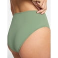 thumbnail image 4 of Time and Tru Women's and Women's Plus Size Ribbed Mid Rise Bikini Swim Bottoms, Sizes XS-3X, 4 of 5