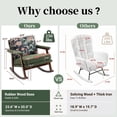 thumbnail image 2 of Legahome Nursery Rocking Chair, Velvet Upholstered Rocking Accent Chair with 23.6"Extra Wide Seat, Thick Cushion and Solid Wood Frame, Modern Accent Glider Rocker for Living Room, Reading Room, Green, 2 of 9