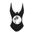 thumbnail image 4 of Cathalem Womens Swimsuit Tummy Control V Neck Bathing Suits,Black XXL, 4 of 4