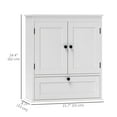 thumbnail image 3 of HOMCOM Medicine Cabinet Bathroom Wall Cabinet with Adjustable Shelf, White, 3 of 10