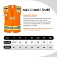 thumbnail image 3 of ProtectX High Visibility Reflective Safety Vest for Men Women Hi Vis Work Construction Vest with Pockets Class 2 Neon Orange XX-Large 3 Pack, 3 of 7