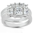 thumbnail image 1 of 2ct Princess Cut Diamond Ring Set 14K Gold, 1 of 2