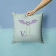 thumbnail image 2 of Carolines Treasures BB5747PW1414 Alphabet V for Vampire Bat Fabric Decorative Pillow  14Hx14W multicolor, 2 of 4