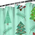 thumbnail image 3 of Christmas Shower Curtain for Bathroom Merry Christmas Shower Curtains Waterproof Funny Bath Curtain Hooks Included,72x72Inch, 3 of 5
