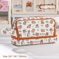 thumbnail image 3 of Estuche de Lápiz de 4 Capas - Gran Caja Organizra con Cremallera para Útiles Escolares, Universitarios y de Oficina - Linda Bolsa de Papelería para lescentes y Adultos (Orange), 3 of 4