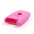 thumbnail image 3 of Unique Bargains Pink Silicone Car Remote Flip Key Fob Cover Shell Case for BMW 1 3 5 7 Series, 3 of 3