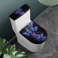 thumbnail image 3 of HELLHERO Adds Holiday Charm Polyester Toilet Lid Cover, Elastic Bottom, Stretch U-Shaped Soft, Machine Washable, Butterfly, 3 of 6