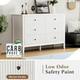 thumbnail image 4 of May in Color White Fluted 6 Drawer Dresser for Bedroom, Modern Storage Cabinet for Bedroom, Hallway, Living Room, Entryway, 4 of 8
