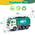 thumbnail image 3 of JoyStone LED Garbage Truck Toy with Openable Cover for Bump & Go Mode, 360° Universal Wheels, Lights & Sounds, Interactive Trash Truck for Kids Ages 3+, Perfect Birthday Gift, 3 of 11