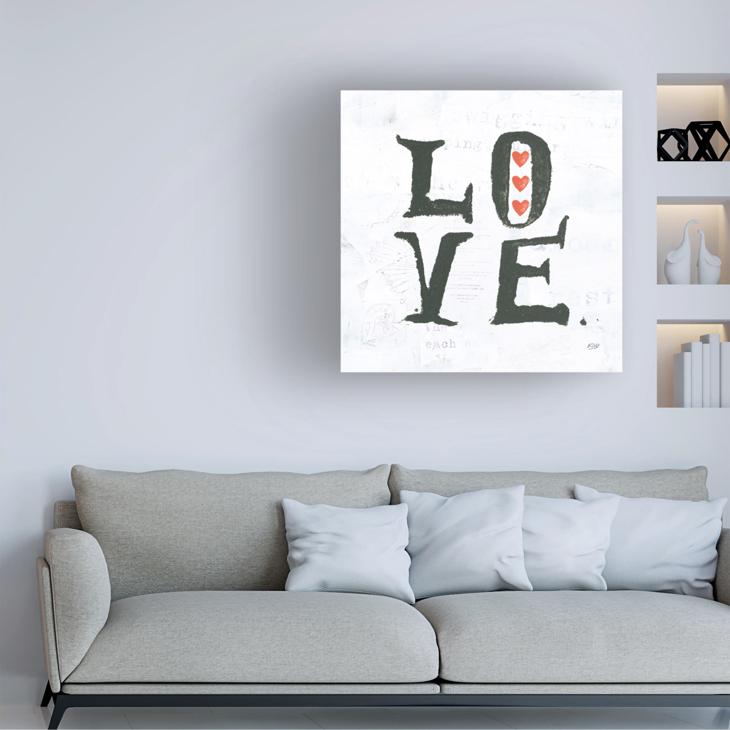 Kellie Day 'Love' Canvas Art