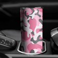 thumbnail image 3 of 20oz Pink Camo Classic Shape Pattern Skinny Tumblers Stainless Steel Tumbler with Lid and Straw,Vacuum Insulated Double Wall Travel Tumbler Cups with Cleaning Brush for Coffee,Tea, 3 of 6