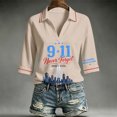 thumbnail image 5 of Bexdxz 9/11 25Th Anniversary Shirt Womens Memorial 911 Never Forget V Neck Tshirts Khaki 2XL, 5 of 5