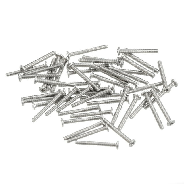Unique Bargains M1.2x0.25x10mm Lot de 100 Vis Plates Rondes en Métal pour Machine à Entraînement Phillips