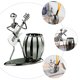 thumbnail image 3 of Figura de músico de metal con forma de guitarrista, soporte para bolígrafos, decoración creativa de escritorio, 3 of 5