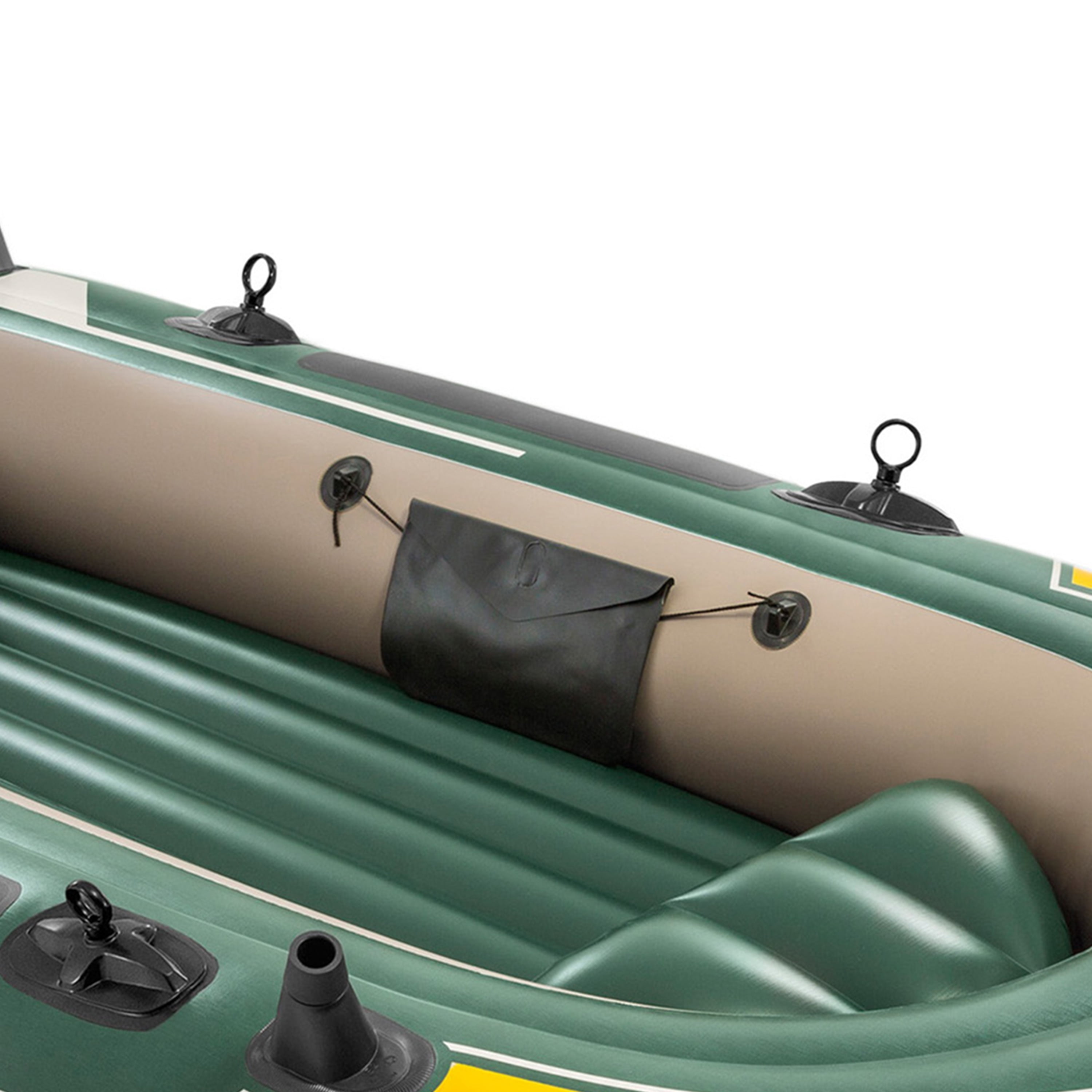 Intex Seahawk 3 Person Inflatable Rafting Boat Set w/ Aluminum Oars & Pump  