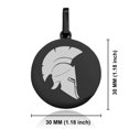 thumbnail image 2 of Stainless Steel Spartan Warrior Champion Round Medallion Keychain Circle Ring, 2 of 2