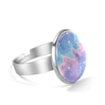 thumbnail image 2 of PhooArto Galaxy Unicorn Sky Stainless Steel Rings for Women, Open Adjustable Ring Promise Ring Jewelry Gifts, 2 of 5