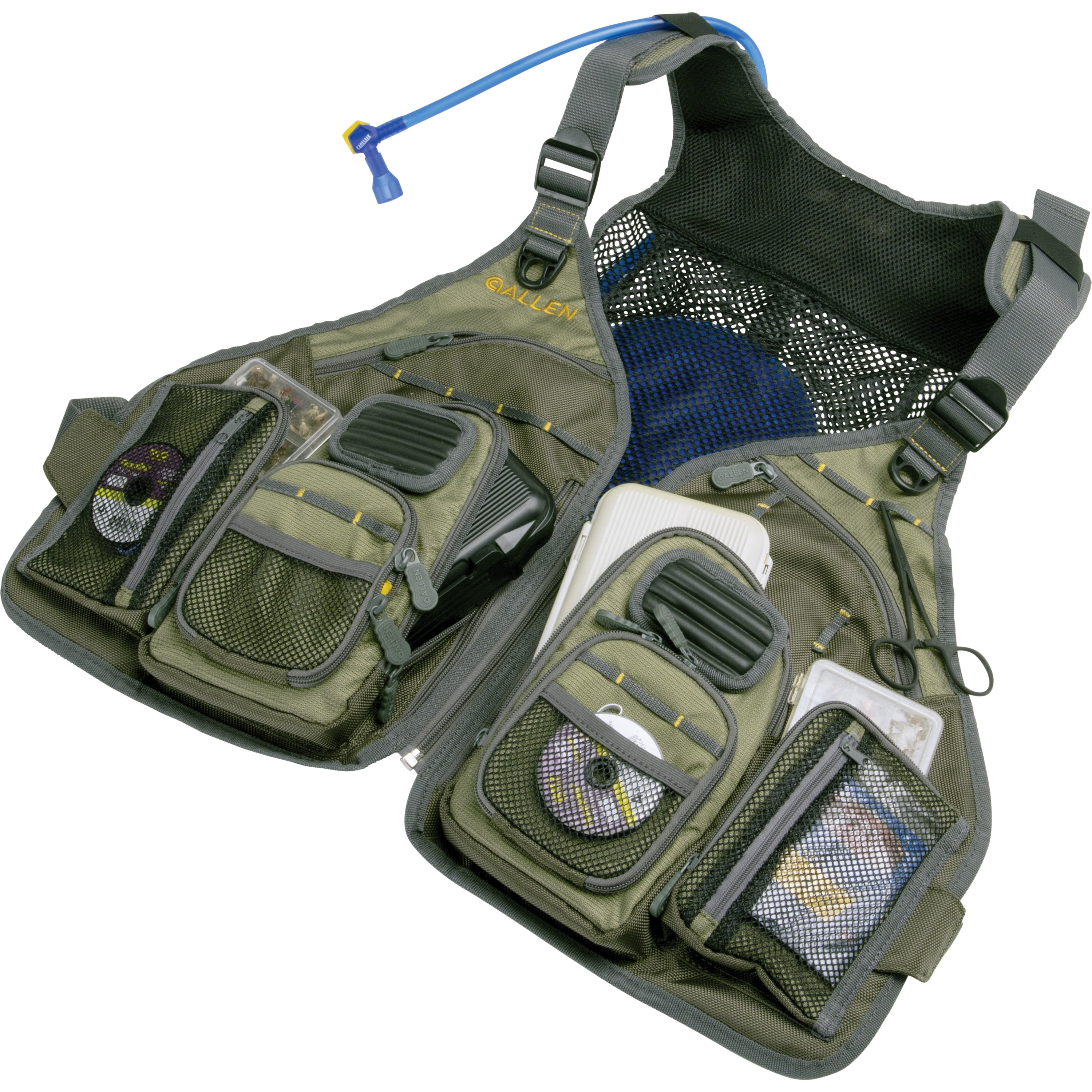Allen Company Big Horn Fly Fishing Vest, Olive Green