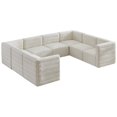 thumbnail image 1 of Meridian Furniture Quincy Sectionnel Modulaire en Velours Crème, 1 of 14