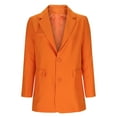 thumbnail image 6 of Blazer for Women Solid Color Long Sleeve Lapel Button Down Suit Jacke with Pockets Office Work Jacket Business Casual Blazer for Women, 6 of 7