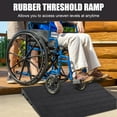 thumbnail image 5 of 4" Rise Threshold Ramp - Anti-Slip Wheelchair Ramp Portable Wheelchair Ramp 2500LBS Weight Capacity Rubber Curb Ramp for Wheelchairs Doorways Stairs Home and Pets, 5 of 8