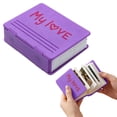 thumbnail image 5 of JWCJ Mini Photo Book for 2x3 Inch Prints, "My Love" Slide-Out Picture Holder, Heart Design Memory Keeper for Anniversary Gift, Purple, 5 of 5