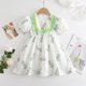 thumbnail image 2 of Ropa de verano para niñas pequeñas, vestido de princesa con volantes y flores de cumpleaños de manga corta para niñas, disfraz con estampado de flores para bebés de 120cm Gao Jinjia LED, 2 of 2