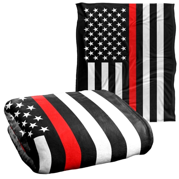Generic Thin Red Line American Flag Officially Licensed Silky Touch Super Soft Throw Blanket 50' x 60'