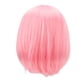 thumbnail image 1 of Peluca corta bob rosa con flequillo para estudiantes., 1 of 14