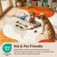 thumbnail image 4 of Design&I 5'x7' Washable Area Rug Snag-Free, Skid-Resistant Orange Funky Classroom Retro Waves Abstract Wavy Stripes with Asymmetrical Dots for Dining Room, Under Table, Home Office, 4 of 7
