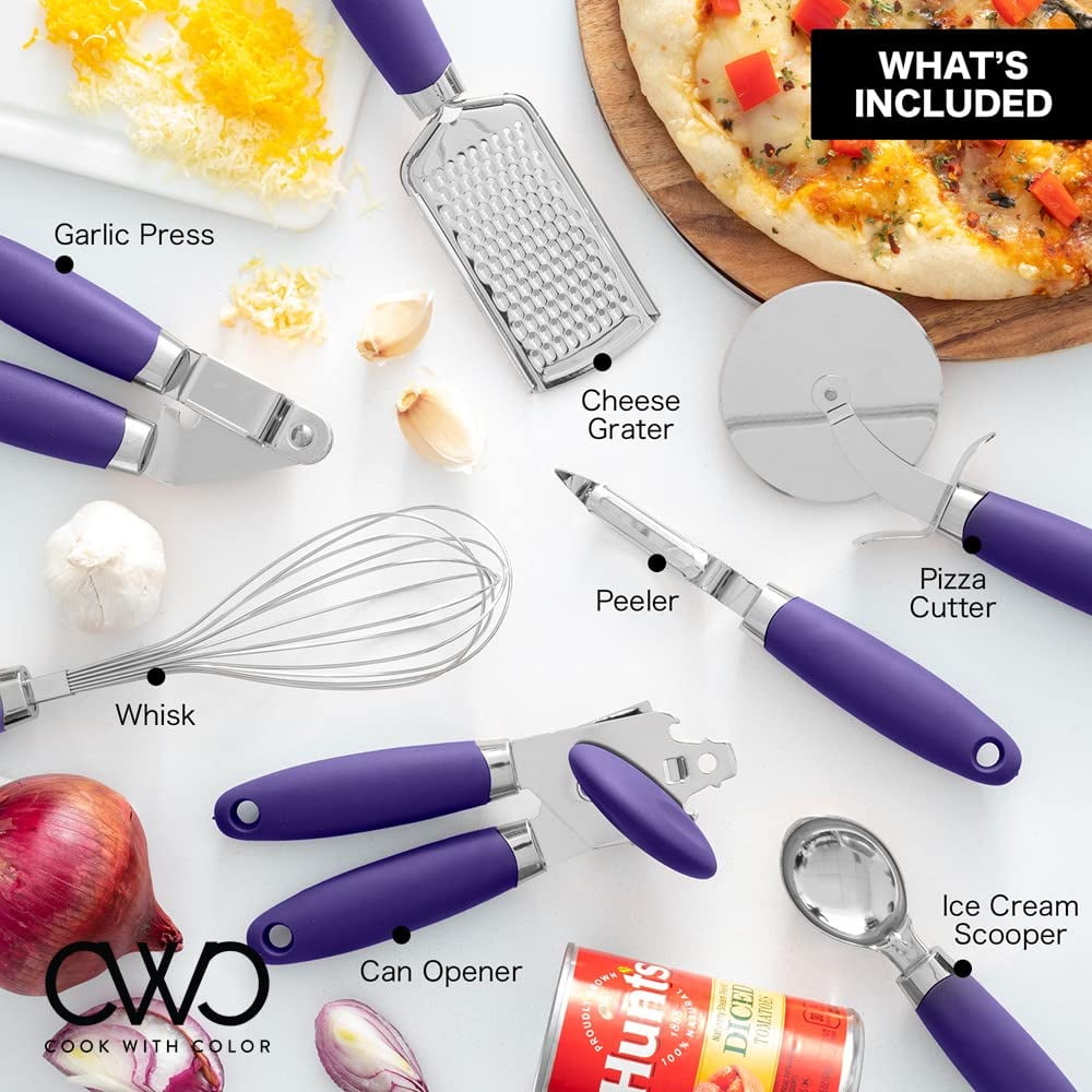 Kitchen Utensil & Gadget Set in Assorted Colors Garlic Articulos
