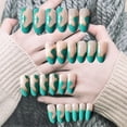 thumbnail image 3 of 24 piezas de uñas a presión, uñas postizas de ataúd mediano, uñas postizas con pegamento para mujeres y niñas, 3 of 5