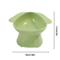 thumbnail image 3 of Qonioi Slant Pet Bowl for Dogs Cats, Non-Spill Food Water Bowl with Neck Protection, Tilting Feeder Dish in Pink Yellow Green, 3 of 7