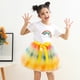 thumbnail image 5 of Faldas Para Niñas Falda Tutú Para Niños Pequeños Traje De Baile De Fiesta Lindo Empalme Hilo De Red De Arco Iris Lentejuelas Falda De Tul Arco Horquilla Traje Amarillo Odeerbi  LM103-3626, 5 of 5