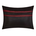 Nanshing Corell 7 Piece Black/Red Bedding Set, Contemporary Comforter, Queen Size