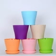 thumbnail image 2 of 5Pcs Plant Pots Odorless Fall Resistant PP Flower Holder with Base for Outdoor, 2 of 7