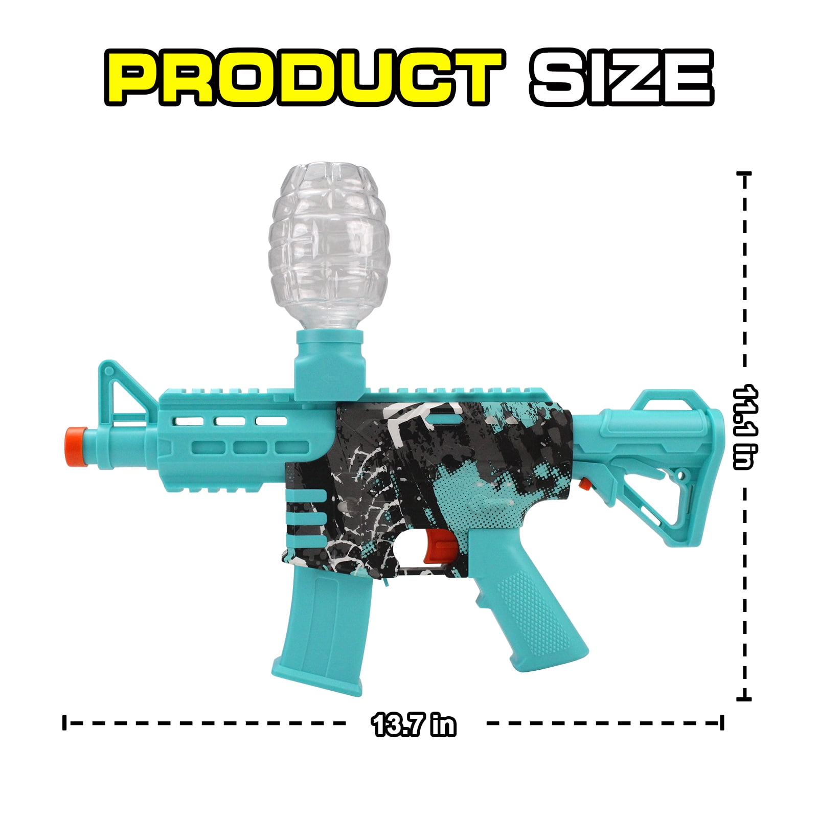 BIU BLASTER Electric Gel Ball Blaster Set for Ages 14+, 2-Pack with 40,000 Gel Beads, Goggles and Rechargeable Battery