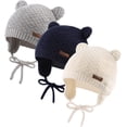 thumbnail image 3 of JANGANNSA Gorro de punto lindo para niños y niñas, gorro de Navidad cálido con orejeras, gorro de invierno para bebés de 0 a 2 años, 3 of 4