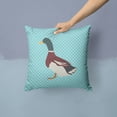 thumbnail image 2 of Carolines Treasures BB8030PW1414 Rouen Duck Blue Check Fabric Decorative Pillow, 14 x 14 in., 2 of 4