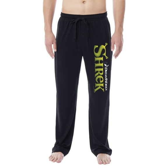 DreamWorks Shrek Men's Movie Film Title Logo Character Sleep Pajama Pants