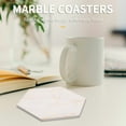 thumbnail image 4 of 8 PC Coasters for Drinks Absorbent with Holder Marble Design Ceramic Coaster Set Super Absorbent Hot and Cold Drink, 4 of 7