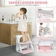 thumbnail image 5 of Asiento de inodoro Orzbow 2 en 1 con taburete rosa Potty Training, 5 of 7