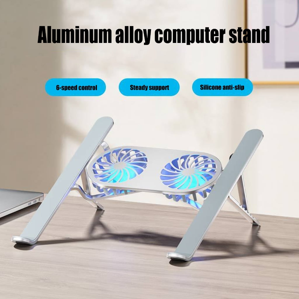 Aluminum Alloy Laptop Cooling Pad Adjustable Notebook Stand Support for Desk Use Bracket for 13-21inch Laptop Holder