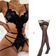 thumbnail image 1 of Conjuntos de bragas eróticas con sujetador, ligas para mujer, Tanga, conjunto de lencería transparente de retales, conjunto de ropa interior Sexy para mujer, disfraz Sexy Tan Jianjun unisex, 1 of 2